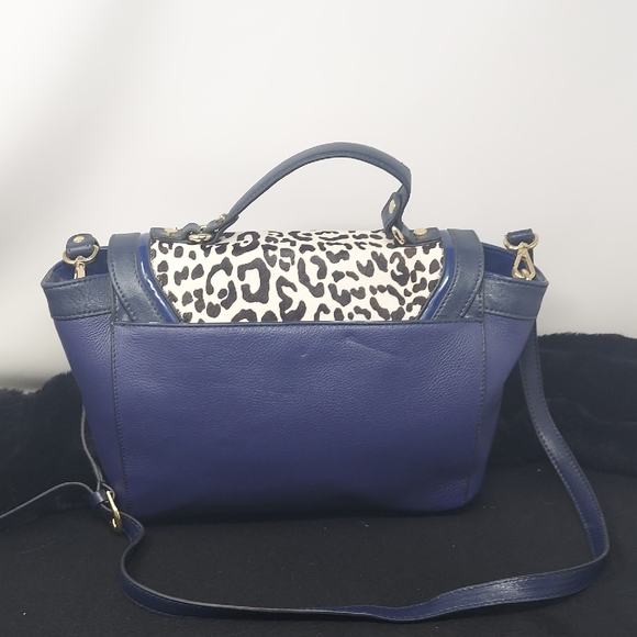 Stylish Blue and Animal Print Women's Bag - Picture 4 of 10